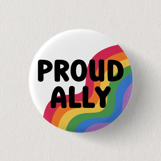 Proud Ally Rainbow Pride Month Ronde Button 3,2 Cm (Voorkant)