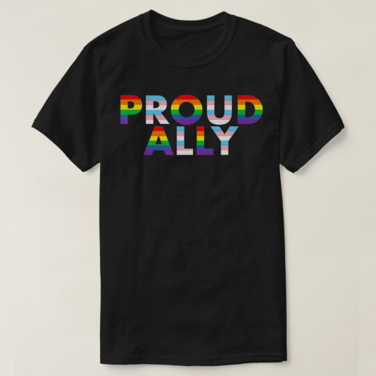 Proud Ally Trans Gay Lesbian Transgender Pride Sup T-shirt (Design voorkant)