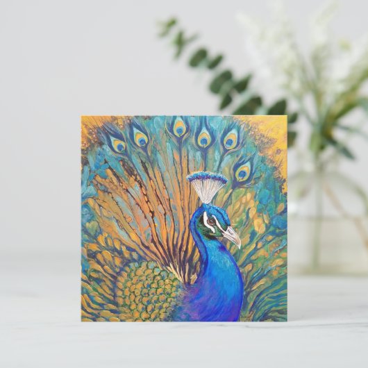 Proud als Peacock Bedankkaart (Staand voorkant)