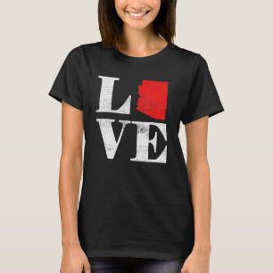 Proud America Citizen State Flag Land Map Love Ari T-shirt