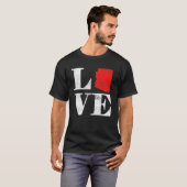 Proud America Citizen State Flag Land Map Love Ari T-shirt (Voorkant volledig)