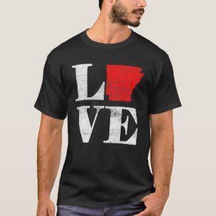 Proud America Citizen State Flag Land Map Love Ark T-shirt