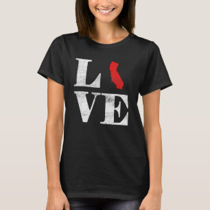 Proud America Citizen State Flag Land Map Love Cal T-shirt