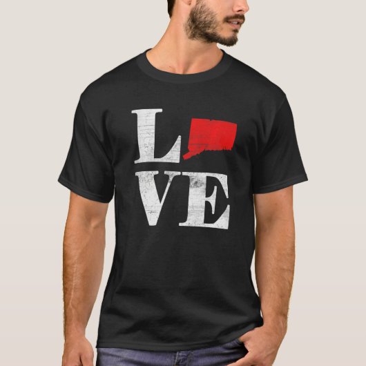 Proud America Citizen State Flag Land Map Love Con T-shirt (Voorkant)