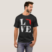Proud America Citizen State Flag Land Map Love Flo T-shirt (Voorkant volledig)