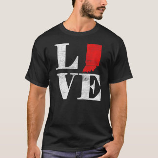 Proud America Citizen State Flag Land Map Love Ind T-shirt