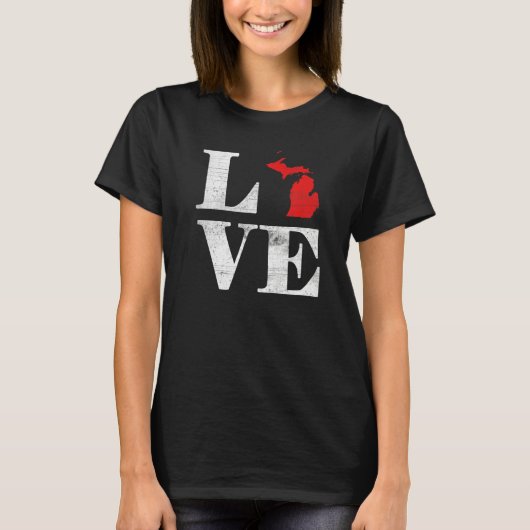 Proud America Citizen State Flag Land Map Love Mic T-shirt (Voorkant)