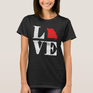 Proud America Citizen State Flag Land Map Love Mis T-shirt