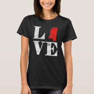 Proud America Citizen State Flag Land Map Love Mis T-shirt