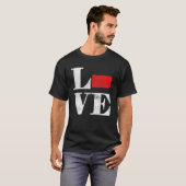 Proud America Citizen State Flag Land Map Love Pen T-shirt (Voorkant volledig)