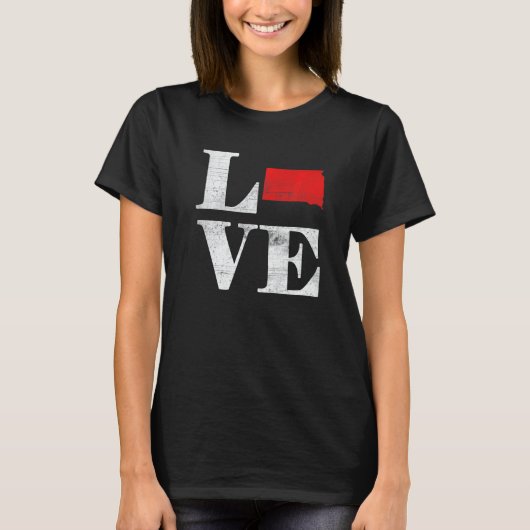 Proud America Citizen State Flag Land Map Love Sou T-shirt (Voorkant)