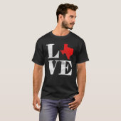 Proud America Citizen State Flag Land Map Love Tex T-shirt (Voorkant volledig)
