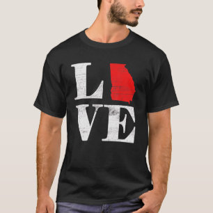 Proud America Citizen State Flag Landkaart Love Ge T-shirt