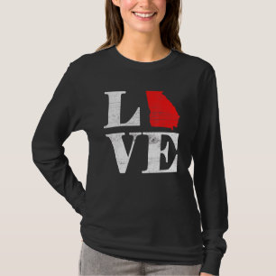 Proud America Citizen State Flag Landkaart Love Ge T-shirt
