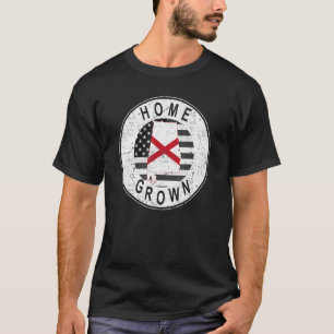 Proud America State Flag US Home Groei Alabama T-shirt