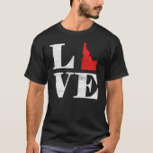 Proud America State Land Map Love Idaho T-shirt (Voorkant)