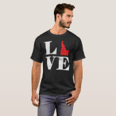 Proud America State Land Map Love Idaho T-shirt (Voorkant volledig)