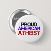 Proud American Atheist Ronde Button 5,7 Cm (Voorkant /achterkant)
