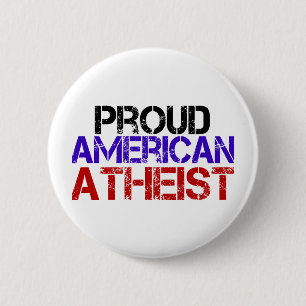 Proud American Atheist Ronde Button 5,7 Cm