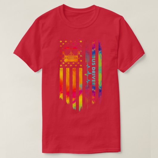 Proud American Bus Driver Shirt (Design voorkant)