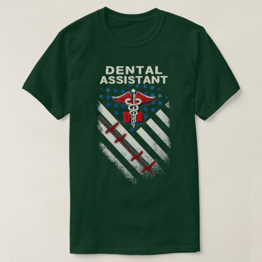 Proud American Dental Assistant T-shirt (Design voorkant)