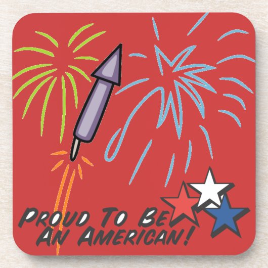 Proud American - Drankjes Onderzetter (Voorkant)