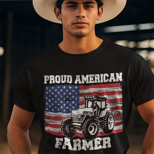 Proud American Farmer Agriculturist Farming T-shirt