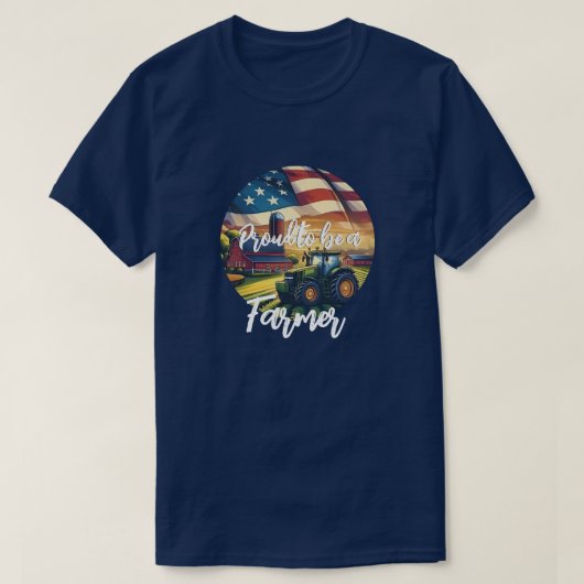 Proud American Farmer T-shirt (Design voorkant)
