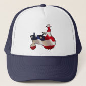 Proud American Farmer USA Flag Tractor Trucker Pet (Voorkant)