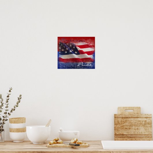 Proud American Flag Poster (Keuken)