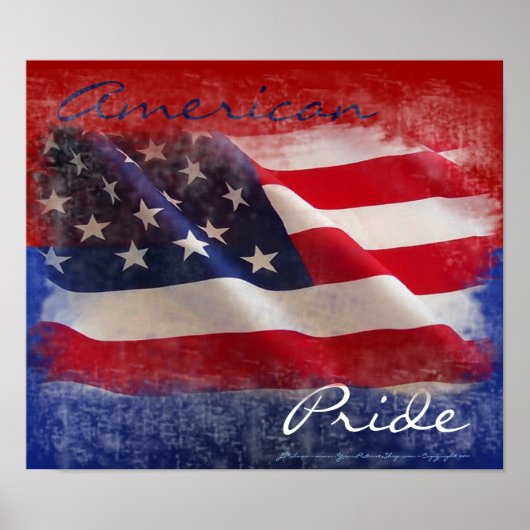 Proud American Flag Poster (Voorkant)