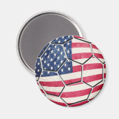 Proud American Flag Voetbal Magneet (Voorkant / Achterkant)
