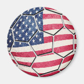 Proud American Flag Voetbal Magneet (Voorkant)