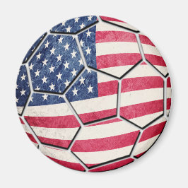 Proud American Flag Voetbal Magneet