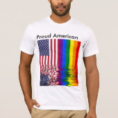 Proud American Gay Pride USA T-shirt (Voorkant)
