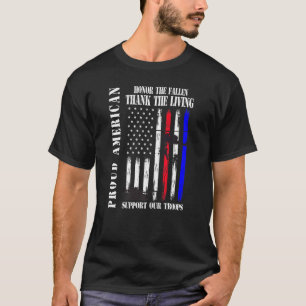 Proud American Honor The Fallen Dank jullie vetera T-shirt