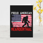 Proud American Neanderthaler | Amerikaanse vlag & Kaart (Gele Bloem)