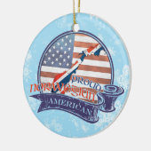 Proud American Norwegian Kerstornament Keramisch Ornament (Links)