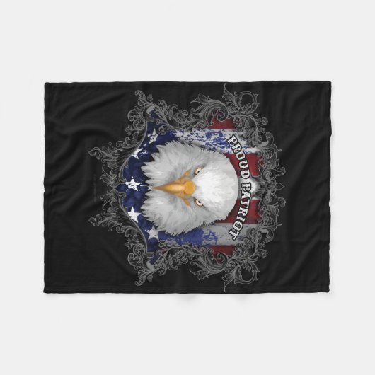 Proud American Patriot Fleece Deken (Voorkant (Horizontaal))