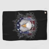 Proud American Patriot Golfhanddoek (Horizontaal)