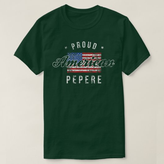 Proud American Pepere , 4 juli Gift USA T-shirt (Design voorkant)