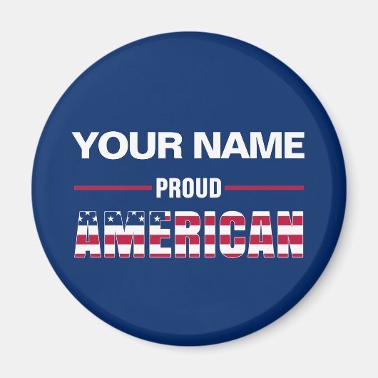 Proud American Personalized Magneet (Voorkant)