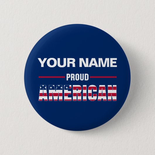 Proud American Personalized Ronde Button 5,7 Cm (Voorkant)