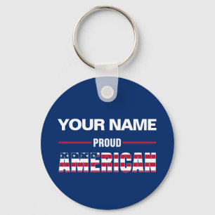 Proud American Personalized Sleutelhanger
