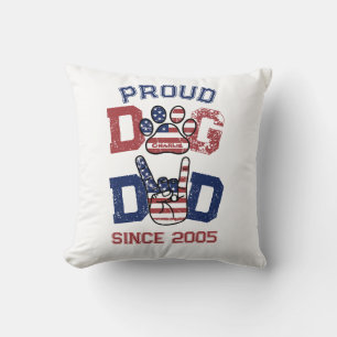 Proud American Pet Dog Dad Lover US Flag Kussen