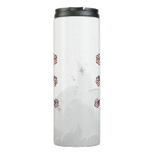 Proud American Pet Dog Dad Lover US Flag Thermosbeker (Achterkant)