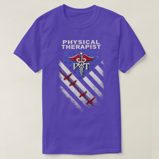 Proud American Physical Therapist T-shirt (Design voorkant)