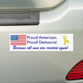 Proud American. Proud Democraat. Bumpersticker (Op auto)