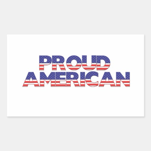 Proud American Rechthoekige Sticker (Voorkant)