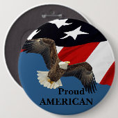 Proud American Ronde Button 6,0 Cm (Voorkant /achterkant)